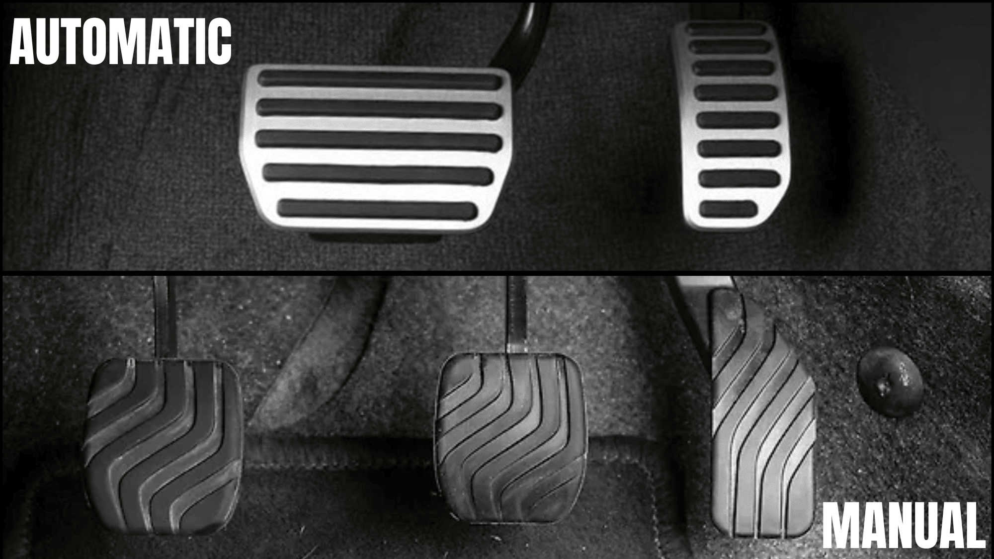 Car Pedal Layouts in Automatic vs. Manual