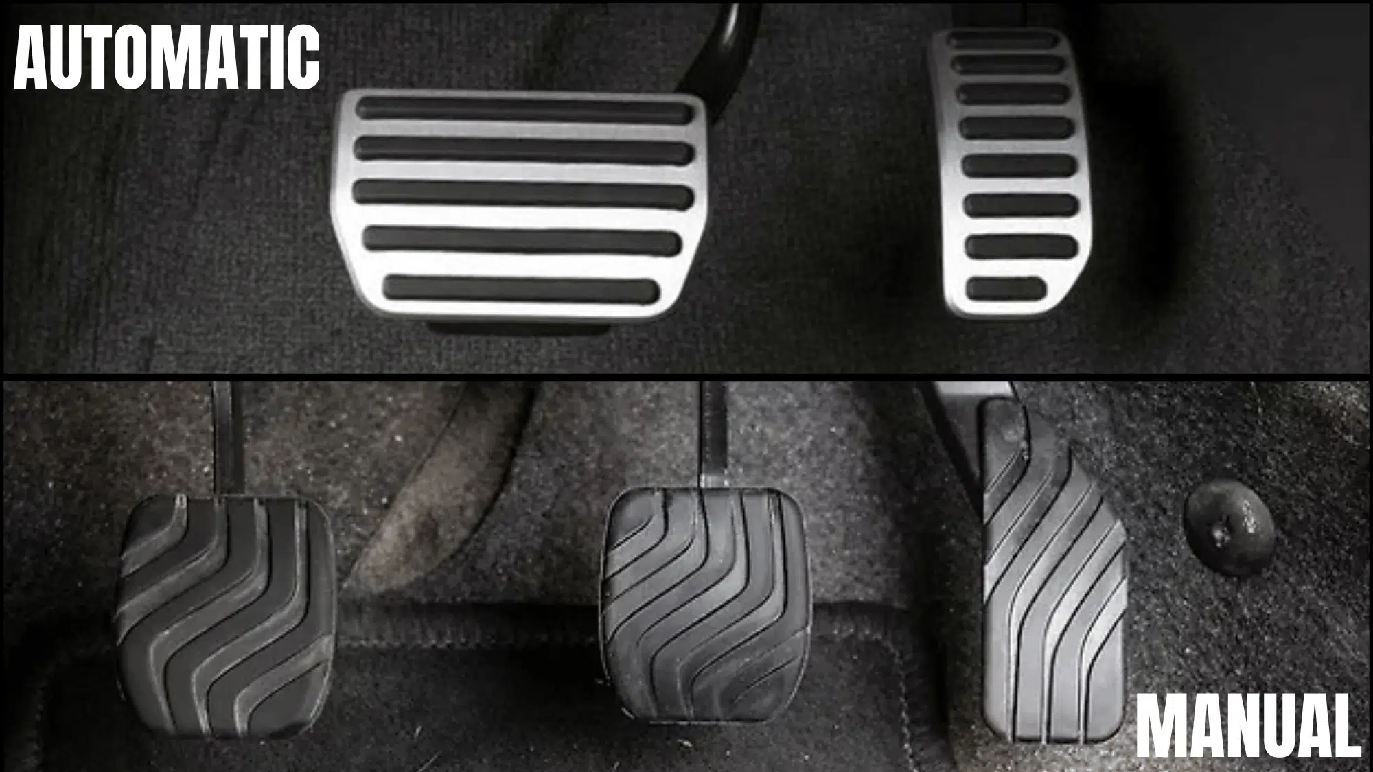 Car Pedal Layouts in Automatic vs. Manual