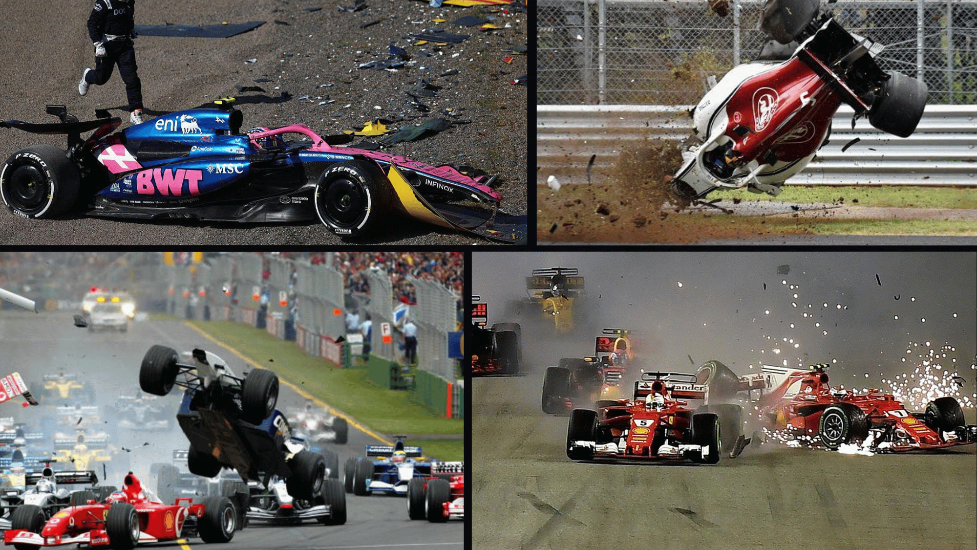 Most Severe and The Worst F1 Crashes in History