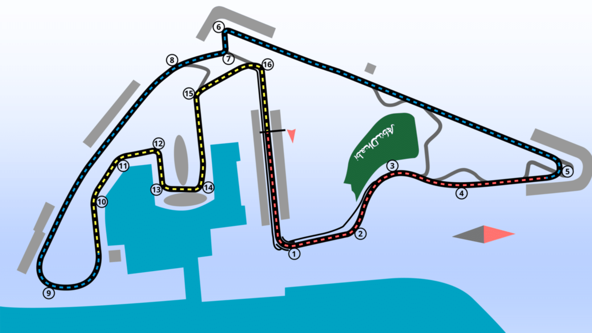 key stats and track layout of yas marina circuit